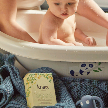 Babybad og shampoo