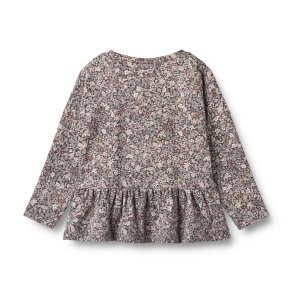 Wheat Bluse Carolina - Purple stone flowers