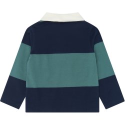The New Yarok Pique Polo -  Navy Blazer Striped