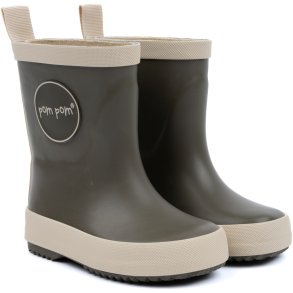 Pompom Gummistvler - Hunter green