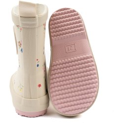 Pompom Gummistvler - Flower Aop