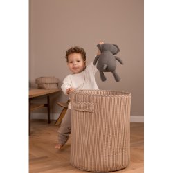 Nuuroo Moe Opbevaringskurv Stor - Cream stripe 