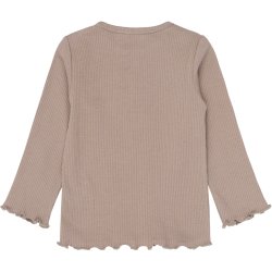 The New Yania Rib Bluse - Taupe Gray 