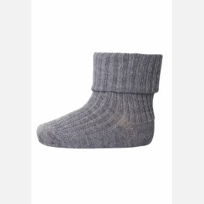 Mp Strmper Uld Rib - Grey melange