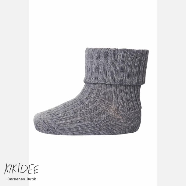 Mp Strmper Uld Rib - Grey melange