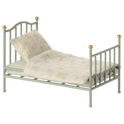 Maileg Vintage enkeltseng Mus - Mintgrn