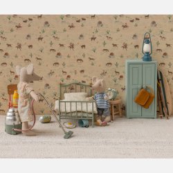 Maileg Vintage enkeltseng Mus - Mintgrn