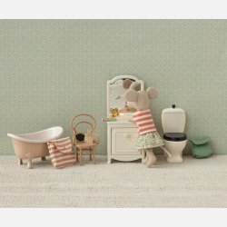 Maileg Tandb�rstes�t Mus - Coral stripe
