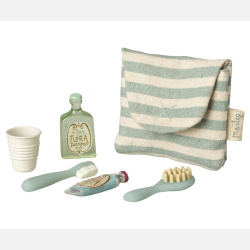 Maileg Tandb�rstes�t Mus - Blue stripe