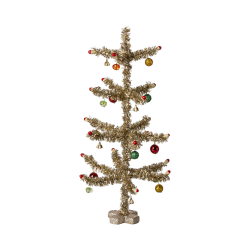 Maileg Juletr Guld - Rd og grn dekoration