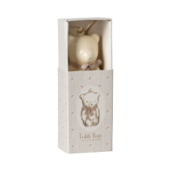 Metalornament, Bamse - Offwhite/Rosa 