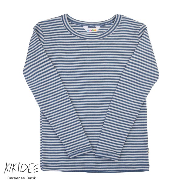 Joha Uld/Silke Bluse - Bl� stribe