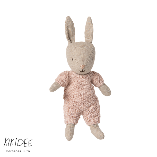 Maileg Micro Kanin Sand - Rosa strikket dragt