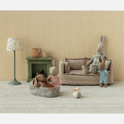 Maileg Micro Kanin Sand - Rosa strikket dragt