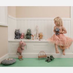 Maileg Safari Friends Flodhest Small - Cream yellow