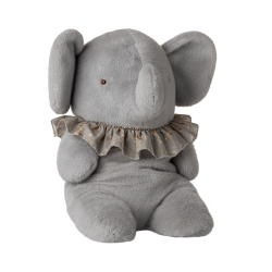 Maileg Stor Plys Elefant - Bl�/gr� 
