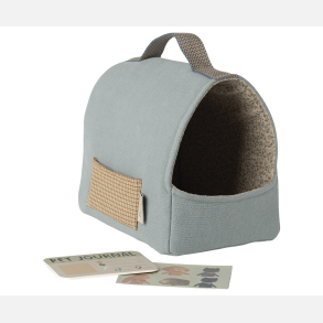 Maileg K�ledyrtaske, Lille - Bl� 