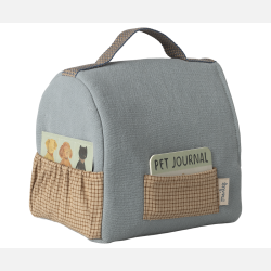 Maileg K�ledyrtaske, Lille - Bl� 