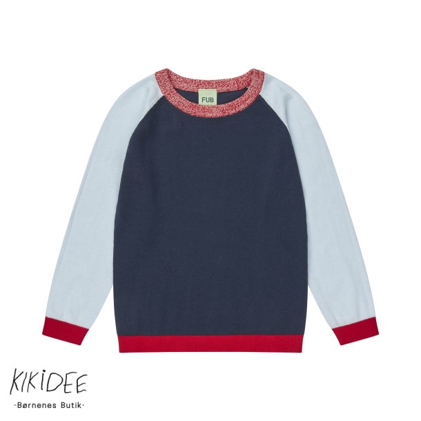 FUB Colour Block Blouse - Dark navy
