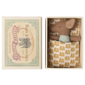 Maileg Sleepy wakey baby mus i tndstikske - Bl