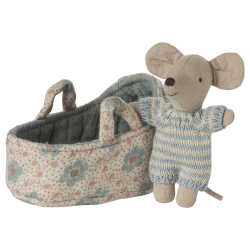 Maileg Babymus i Lift - Bl� 