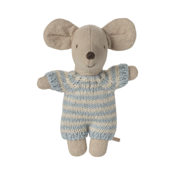 Maileg Babymus i Lift - Bl� 