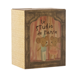 Balletmus i dansestudie - Lillesster og lillebror 