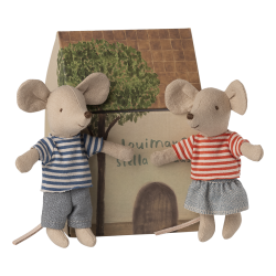 Maileg LouiMax og Stella - lillebror og lillesster-mus