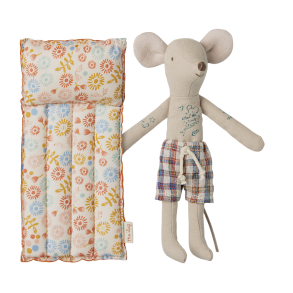 Maileg Far Strandmus med Luftmadras - Blomst