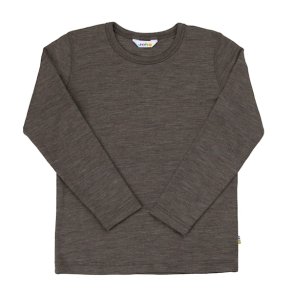 Joha Langrmet Bluse Uld/Silke - Brown melange