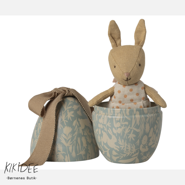 Maileg P�ske�g m. Mikro Kanin - Dusty blue  