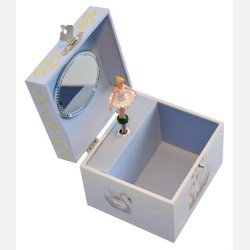 Magni | Smykkeskrin med musik - Svaner, bl