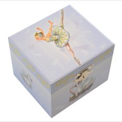 Magni | Smykkeskrin med musik - Svaner, bl