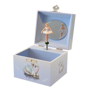 Magni | Smykkeskrin med musik - Svaner, bl