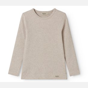 MarMar Plain Bluse - Light Beige Melange 