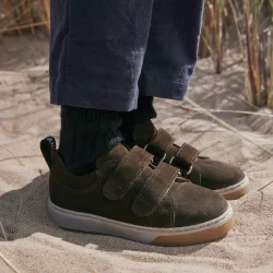 Angulus Ruskinds Sneakers med Logostrop - Dark taupe 