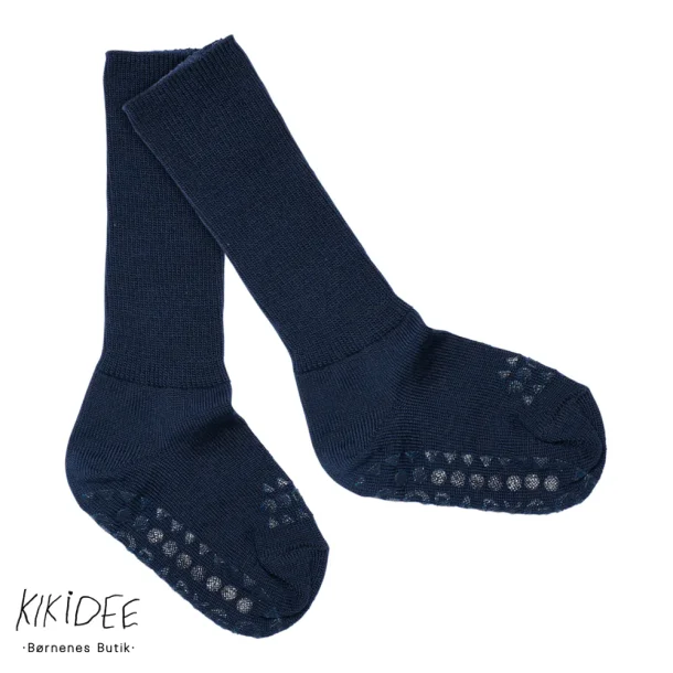 GoBabyGo Skridsikre Strmper Merinould - Midnight Blue
