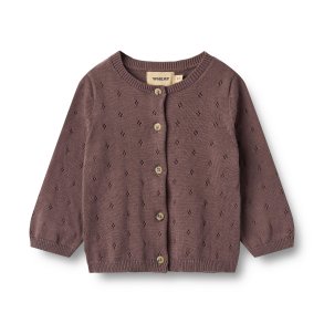 Wheat Cardigan Maia - Plum 