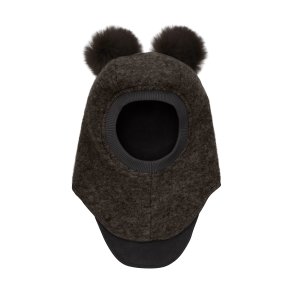 Huttelihut Elefanthue Uld 2-lag - Dark brown 