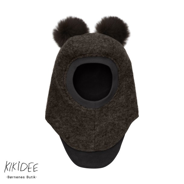 Huttelihut Elefanthue Uld 2-lag - Dark brown 