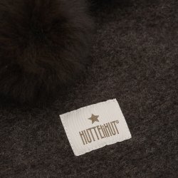 Huttelihut Elefanthue Uld 2-lag - Dark brown 