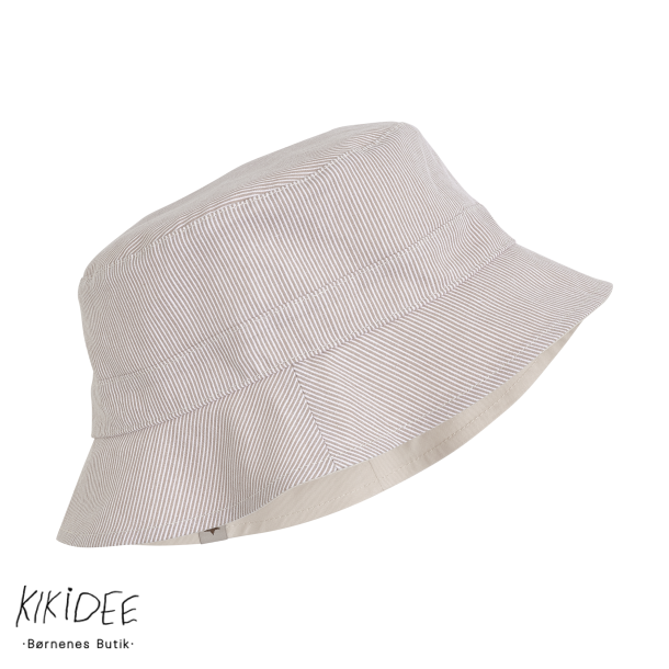 Huttelihut Stribet B�llehat - White Pepper