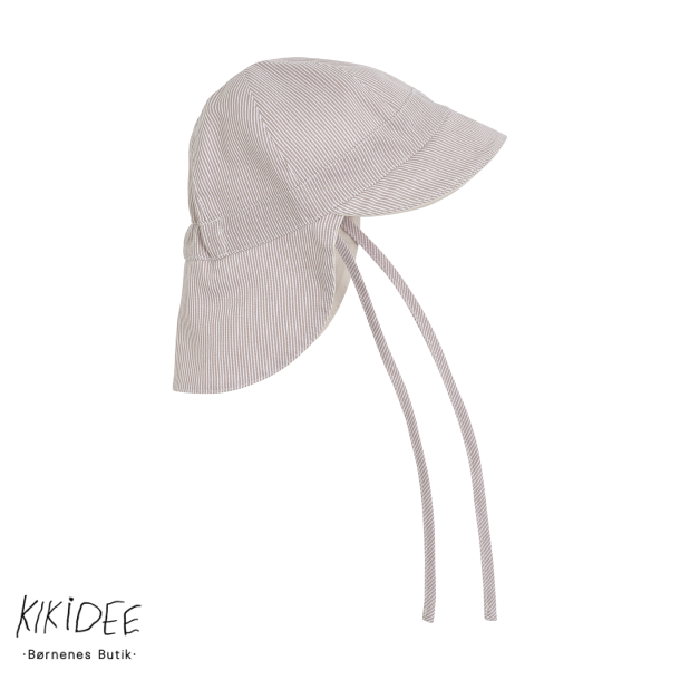 Huttelihut Stribet Sommerhat - White Pepper