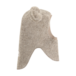 Huttelihut Balaclava Ears Wool Teddy - Camel melange 