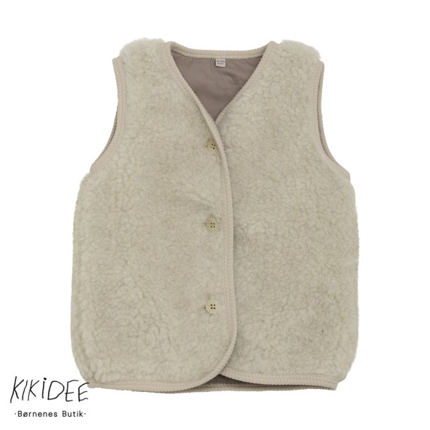 Huttelihut Teddy Uld Vest - Cement