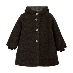 Huttelihut Uld Frakke - Dark brown 