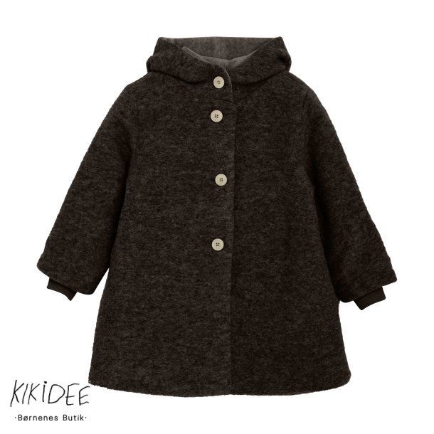 Huttelihut Uld Frakke - Dark brown 