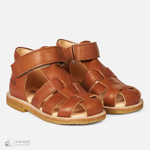 Angulus Begyndersandal m. Velcro - Cognac