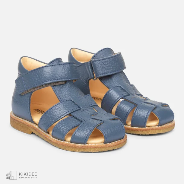 Angulus Begyndersandal m. velcro - Denimblue