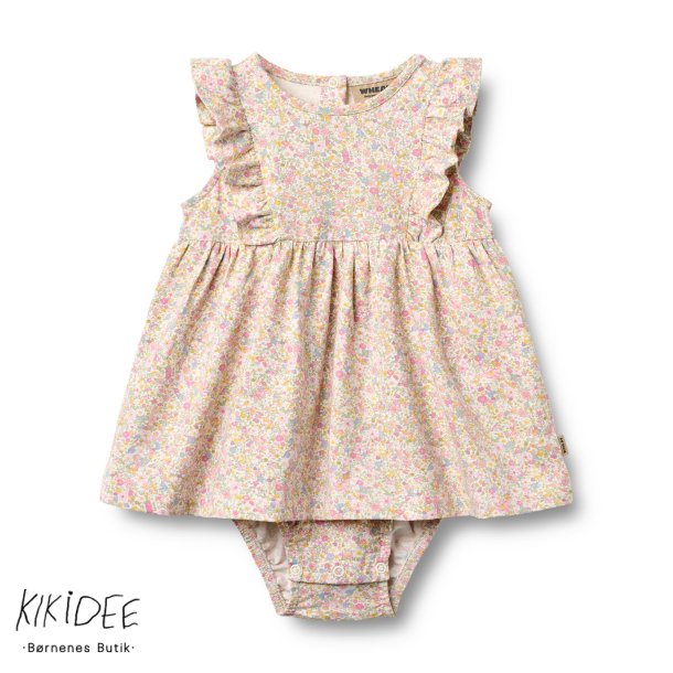 Wheat Jersey Vianna Kjole - Blush/Flower meadow 